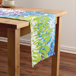 Caminho De Mesa Pequeno Mães azuis, do roxo e do verde limão