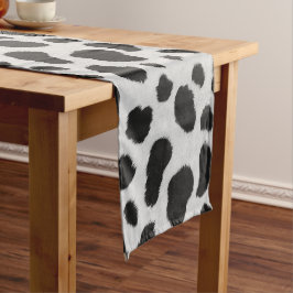 Caminho De Mesa Pequeno Manchas brancas e pretas, padrão de textura de pel
