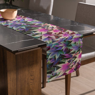 Caminho De Mesa Pequeno Mapeamento Colorido de Outono Deixa Floral