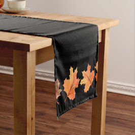 Caminho De Mesa Pequeno Mapeamento de outono de ouro deixa preto