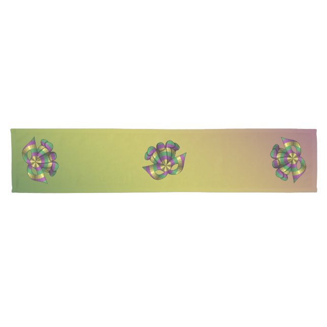 Caminho De Mesa Pequeno Mardi Gras Mask Mesa Runner (Horizontal)