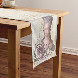 Caminho De Mesa Pequeno Marie Antoinette & french script Mesa Runner