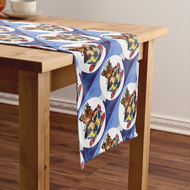 Caminho De Mesa Pequeno Marinho Yorkie Poo (No Local)