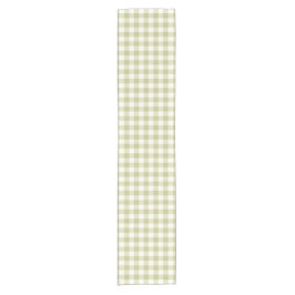 Caminho De Mesa Pequeno Meadow Gingham - xadrez verde de sábio.