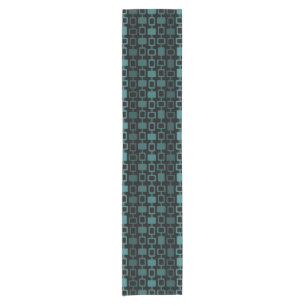 Caminho De Mesa Pequeno Meio século Moderno Colunas Quadradas Preto