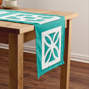 Caminho De Mesa Pequeno Meio século Moderno de Quebra de Bloco Aqua Runner