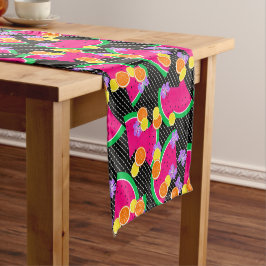 Caminho De Mesa Pequeno Melancia vermelha, limões amarelos tropicais