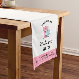 Caminho De Mesa Pequeno Mercado de Artesanato Feminino Pink Whisk Bakery