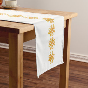 Caminho De Mesa Pequeno Mesa CÉLTICO Dourado KNOT 14x72
