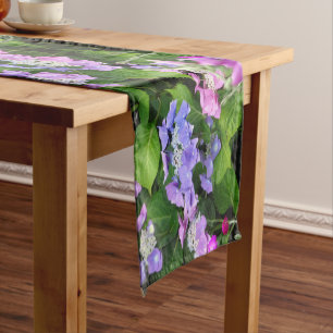 Caminho De Mesa Pequeno Mesa Colorida Rosa e Roxo