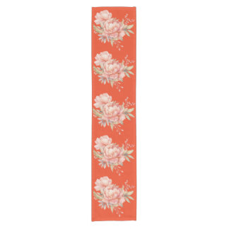 Caminho De Mesa Pequeno Mesa de Tomato Red Wildflower Runner