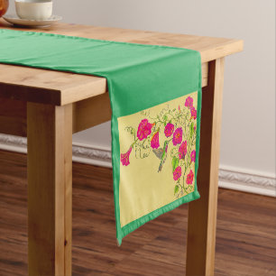 Caminho De Mesa Pequeno Mesa Rosa Hummingbird