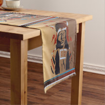 Mesa Runner com Imagem Nativa Americana