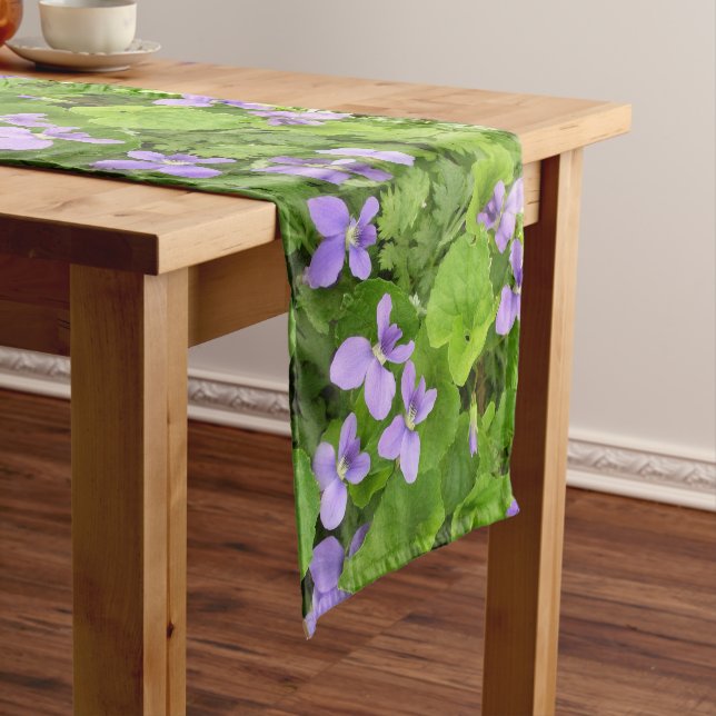 Caminho De Mesa Pequeno Mesa Runner - Herb Violets (No Local)