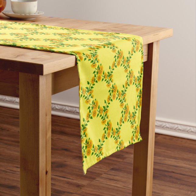 Caminho De Mesa Pequeno Mesa Runner-Sunflower Mesa Runner (No Local)
