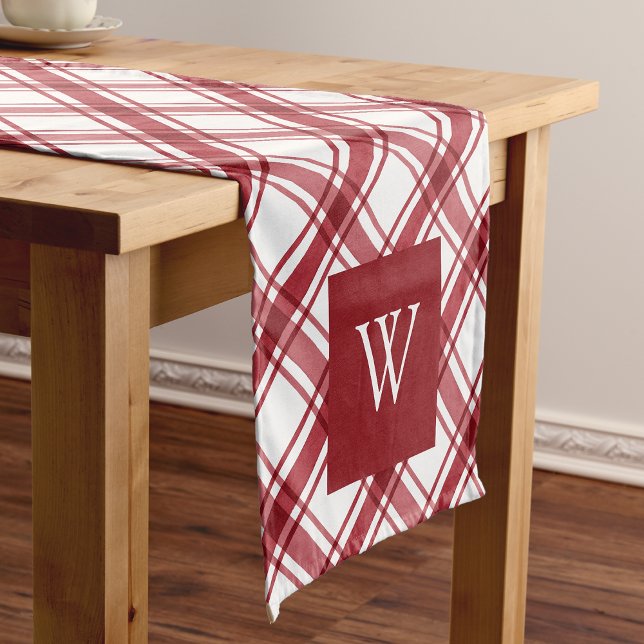 Caminho De Mesa Pequeno Mesa Vermelha e Branca (Red and White Table Runner
)
