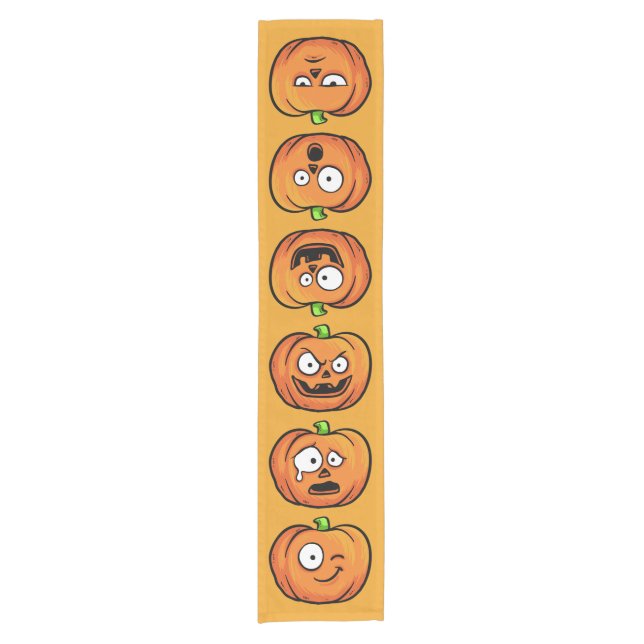 Caminho De Mesa Pequeno Mesas do Halloween Pumpkins (Frente)