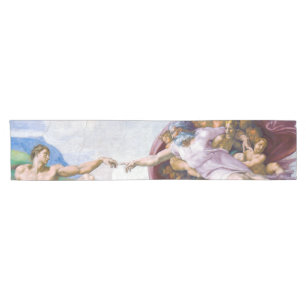 Caminho De Mesa Pequeno Michelangelo - Criação de Adão Isolado
