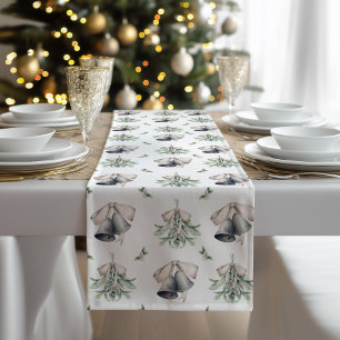 Caminho De Mesa Pequeno Mistletoe Sininhos de Natal