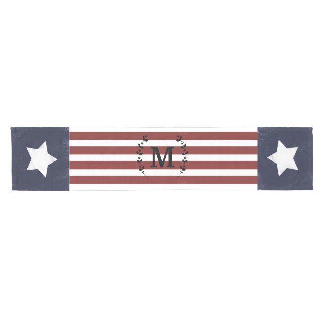 Caminho De Mesa Pequeno Modern Farmhouse Patriotic Americana 4 de julho (Horizontal)