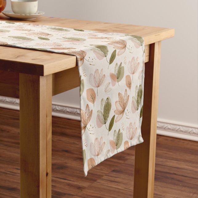 Caminho De Mesa Pequeno Modern Spring Botanical Floral Table Runner (No Local)