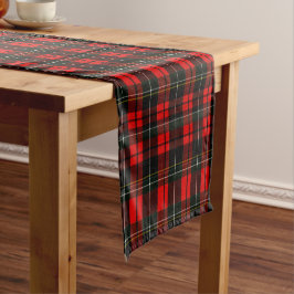 Caminho De Mesa Pequeno Modern Wallace Red Scottish Tartan Plaid