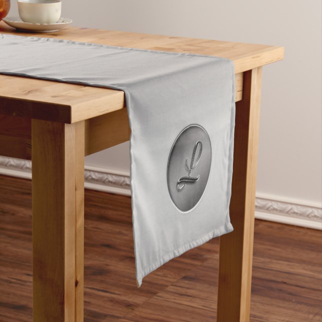 Caminho De Mesa Pequeno Monograma "Letra L" (No Local)