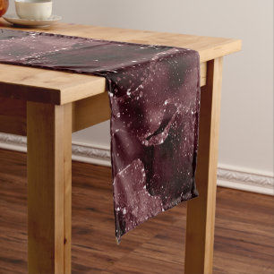 Caminho De Mesa Pequeno Moody Agate Vinho Bordéus Sangria Merlot Maroon