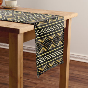 Caminho De Mesa Pequeno Motif Afrocêntrico de Lama