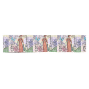 Caminho De Mesa Pequeno Mulher Victoriana Red Girl Colorful