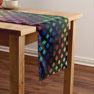 Caminho De Mesa Pequeno Multi diamantes coloridos do brilho
