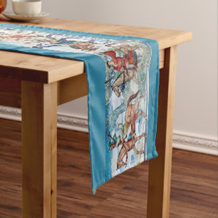 Caminho De Mesa Pequeno Mural dos Contos de Cantuária Medieval