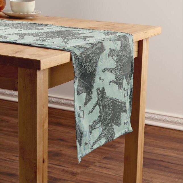 Caminho De Mesa Pequeno Music Note Padrão Theme Mesa Runner (No Local)