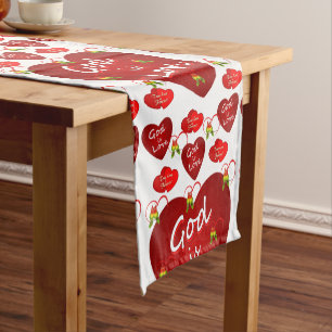 Caminho De Mesa Pequeno Namorados do corredor do Tablecloth