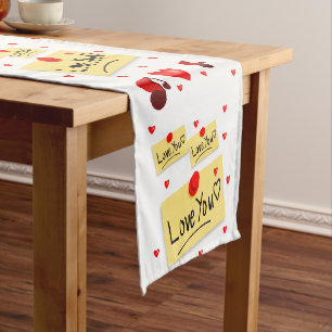 Caminho De Mesa Pequeno Namorados do corredor do Tablecloth