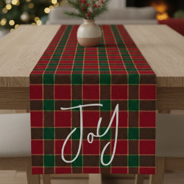 Caminho De Mesa Pequeno Natal Alegria Férias Vermelho & Verde Padrão Tarta