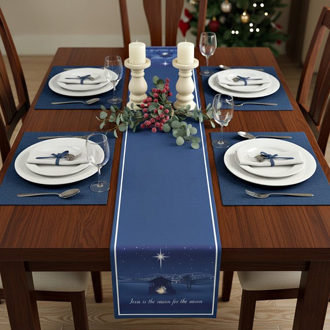 Caminho De Mesa Pequeno Natividade Jesus é a razão pela qual Mesa Runner (Criador carregado)