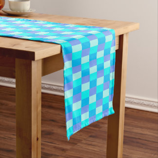 Caminho De Mesa Pequeno Neon Blue Color Pattern