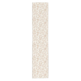 Caminho De Mesa Pequeno Neutral Boho Christmas Gingerbread Man Beige