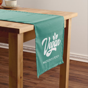 Caminho De Mesa Pequeno Nome Personalizado & Cor Vegan