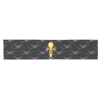 Caminho De Mesa Pequeno O carnaval da flor de lis perla o corredor preto