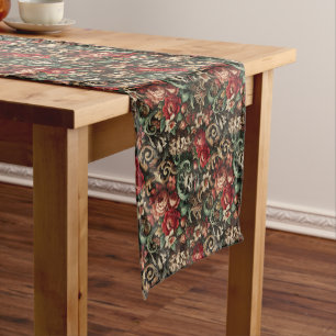 Caminho De Mesa Pequeno O Verde dos Irmãos - Floral Gótico
