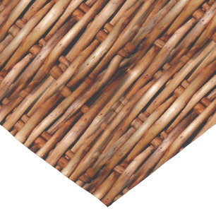 Caminho De Mesa Pequeno Olhar áspero da cesta de vime