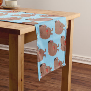 Caminho De Mesa Pequeno Óptica desenho animado de capybara ukulele