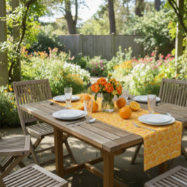 Caminho De Mesa Pequeno Orange Slices Citrus Summer Party Table Runner
