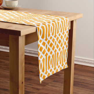 Caminho De Mesa Pequeno Orange Trellis