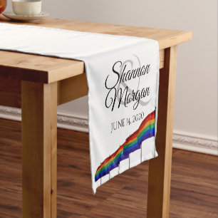Caminho De Mesa Pequeno orgulho gay Rainbow Mesa Runner
