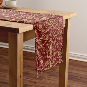 Caminho De Mesa Pequeno Ornamentação Dourada do Estilo Medieval