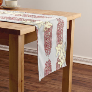 Caminho De Mesa Pequeno Ouro de padrão design árabe