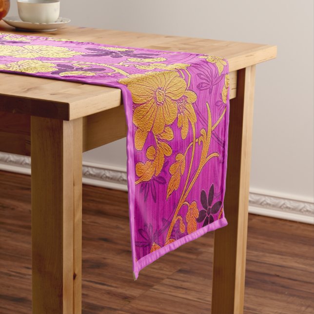 Caminho De Mesa Pequeno OURO Rosa ORIENTAL - Tablecloth, Runner (No Local)
